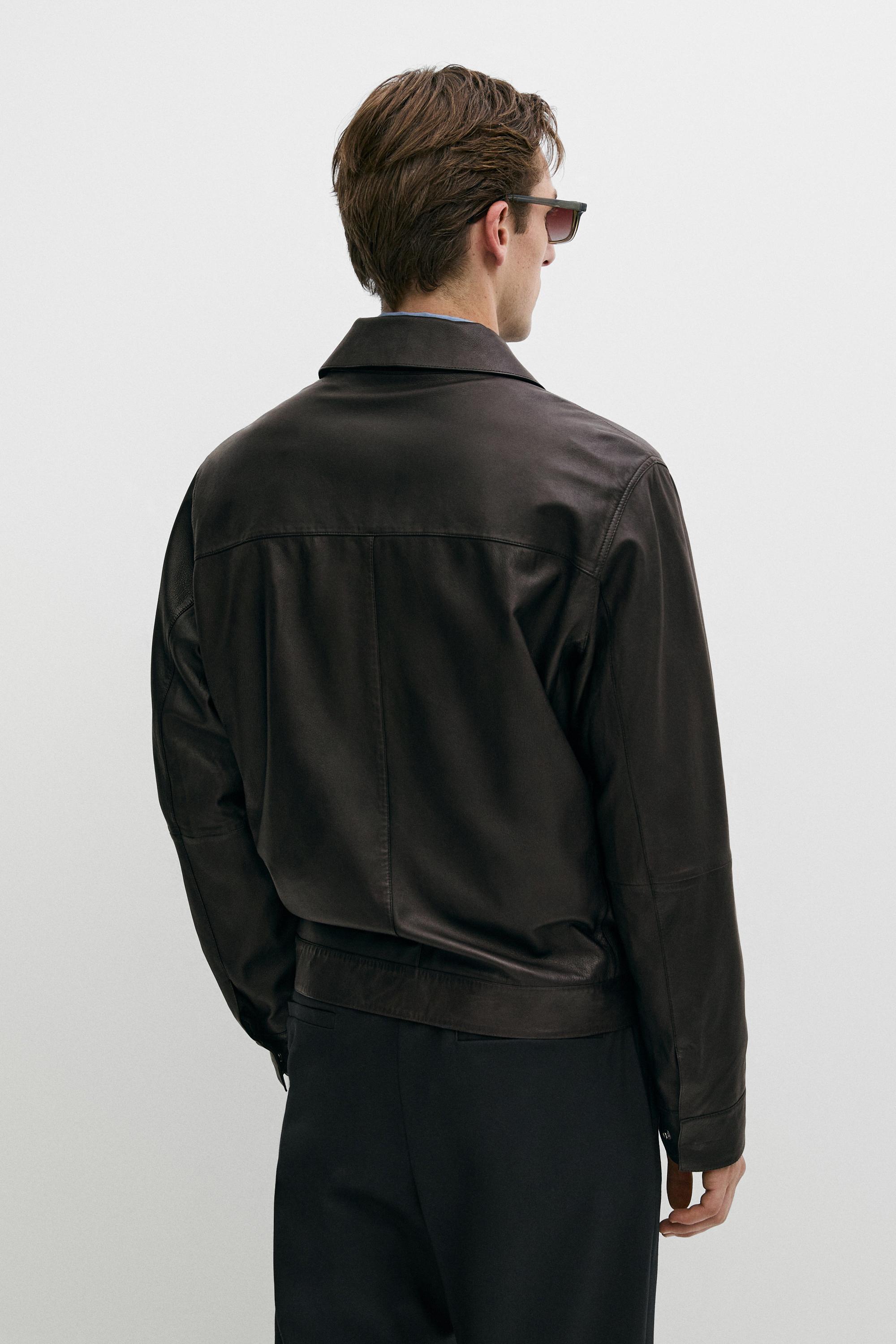 Nappa leather jacket with pocket